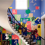 Обои ручная роспись в стиле Арт-деко Jazz Special Colourway on dyed silk with embroidery варинант исполнения - 3 | Loft Concept в Ростове-на-Дону