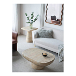 Столик кофейный кремового цвета с овальной столешницей и круглым основанием Cream Dalmen Table варинант исполнения - 9 | Loft Concept в Ростове-на-Дону