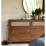 Комод с 6-ю ящиками с декором из ротанга Degarmo Chest of Drawers варинант исполнения - 6 | Loft Concept в Ростове-на-Дону