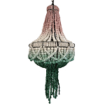 Люстра каплевидной формы с декором из круглых бусин Ombre Green Pink Chandelier варинант исполнения - 1 | Loft Concept в Ростове-на-Дону
