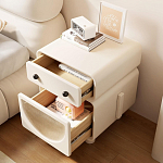 Тумбочка прикроватная с ящиком и стеклянной дверцей Робот Robot Bedside варинант исполнения - 1 | Loft Concept в Ростове-на-Дону