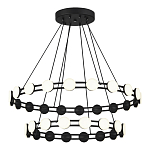 Люстра двухъярусная с круглыми светодиодными источниками света Maxine Light варинант исполнения - 4 | Loft Concept в Ростове-на-Дону