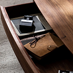 Кофейный стол овальный из дерева с 2-мя ящиками Coffee Walnut Table варинант исполнения - 8 | Loft Concept в Ростове-на-Дону