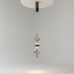 Подвесной светильник с плафоном из стекла с зеркальным градиентом Double Moon варинант исполнения - 3 | Loft Concept в Ростове-на-Дону