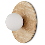 Бра в виде диска с плафоном из матового белого стекла Marble Glow варинант исполнения - 1 | Loft Concept в Ростове-на-Дону