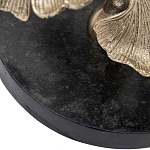 Настольная лампа с черным тканевым абажуром на основании в виде листьев Golden Leaves варинант исполнения - 1 | Loft Concept в Ростове-на-Дону