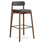 Барный стул из массива ясеня с обивкой из рогожки Elegant Ash варинант исполнения - 3 | Loft Concept в Ростове-на-Дону