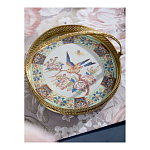 Блюдо фарфоровое с бронзовой ручкой Paradise Dish with Handle варинант исполнения - 4 | Loft Concept в Ростове-на-Дону