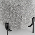 Пуф в ткани букле серого цвета Pikelet варинант исполнения - 4 | Loft Concept в Ростове-на-Дону