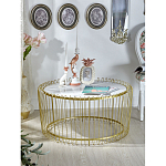 Журнальный столик с столешницей из мрамора на металлическом основании Table Vertical Planes варинант исполнения - 3 | Loft Concept в Ростове-на-Дону