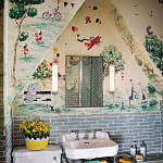 Обои ручная роспись Promenade Original colourway on cream painted silk варинант исполнения - 1 | Loft Concept в Ростове-на-Дону