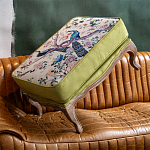 Банкетка из массива бука с изображением птиц и цветов Beige Green Chinoiserie Garden Banquette варинант исполнения - 2 | Loft Concept в Ростове-на-Дону