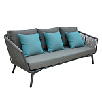 Диван трехместный уличный серый Gray Fiber варинант исполнения - 1 | Loft Concept в Ростове-на-Дону