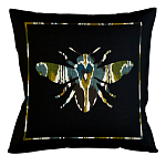 Подушка декоративная пчела сине-зелёный орнамент Ikat Pattern варинант исполнения - 1 | Loft Concept в Ростове-на-Дону