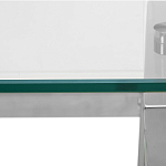 Стол письменный с прозрачной столешницей Corporate Identity варинант исполнения - 3 | Loft Concept в Ростове-на-Дону