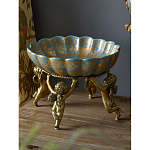Чаша с орнаментом на бронзовых ножках в виде ангелов Eden Garden варинант исполнения - 5 | Loft Concept в Ростове-на-Дону