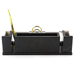 Настольный письменный набор из белого мрамора и змеевика Marble Accessory варинант исполнения - 3 | Loft Concept в Ростове-на-Дону