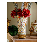 Ваза из фарфора на бронзовом основании Turquoise Blooming Garden варинант исполнения - 10 | Loft Concept в Ростове-на-Дону