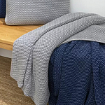 Плед из хлопка серого цвета Waffle Comfort варинант исполнения - 4 | Loft Concept в Ростове-на-Дону