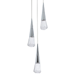 Подвесной светильник капли Acrylic Droplet Trio Chrome Hanging Lamp варинант исполнения - 1 | Loft Concept в Ростове-на-Дону