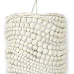 Настенный бра декорированный деревянными белыми круглыми бусинами White Wooden Beads Wall Lamp варинант исполнения - 2 | Loft Concept в Ростове-на-Дону