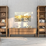 Витрина левая из массива дуба с 5-ю полками и 2-мя ящиками Tasteful Furniture варинант исполнения - 2 | Loft Concept в Ростове-на-Дону