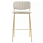 Стул барный широкой полукруглой спинкой на золотистых ножках Chair Smooth Shapes варинант исполнения - 1 | Loft Concept в Ростове-на-Дону