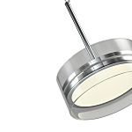 Подвесной светильник с прозрачным плафоном цилиндрической формы из акрила и стекла с пультом для регулировки света Glass Lamp Chromium варинант исполнения - 3 | Loft Concept в Ростове-на-Дону