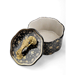 Шкатулка черного цвета с крышкой с фигуркой льва Eden Garden варинант исполнения - 4 | Loft Concept в Ростове-на-Дону