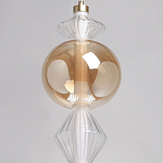 Подвесной светильник с вертикальной композицией из прозрачных и янтарных стеклянных шаров и ромбов Gabriel Scott Luna варинант исполнения - 16 | Loft Concept в Ростове-на-Дону