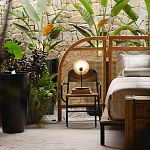 Настольная лампа с круглым деревянным отражателем и черным цилиндрическим плафоном Accord Lighting варинант исполнения - 8 | Loft Concept в Ростове-на-Дону