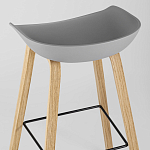 Барный стул на ножках из натурального дерева Boras Grey варинант исполнения - 6 | Loft Concept в Ростове-на-Дону