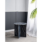 Столик кофейный с столешницей из черного мрамора Compact Black Marble Table варинант исполнения - 6 | Loft Concept в Ростове-на-Дону