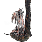 Настольная лампа с абажуром Дракон Silver Red Dragon Коричневый абажур варинант исполнения - 3 | Loft Concept в Ростове-на-Дону