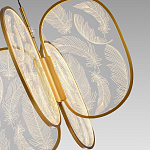 Люстра с гравировкой на акриловых плафонах Gravyura Bronze D 50 см варинант исполнения - 3 | Loft Concept в Ростове-на-Дону