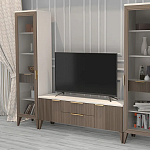 Витрина левая 1-дверная с ящиком и 5-ю белыми полками Harper Line варинант исполнения - 2 | Loft Concept в Ростове-на-Дону