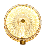 Бра с плафоном из рельефного стекла Peony Glass Bronze  варинант исполнения - 1 | Loft Concept в Ростове-на-Дону