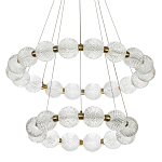 Светодиодная двухъярусная кольцевая люстра Crystal Globule Chandelier варинант исполнения - 1 | Loft Concept в Ростове-на-Дону