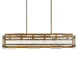 Люстра прямоугольная из толстого литого стекла Cast Glass варинант исполнения - 1 | Loft Concept в Ростове-на-Дону