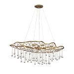 Люстра подвесная золотого цвета с металлическим сетчатым основанием и стеклянными каплевидными подвесками Hinkley варинант исполнения - 7 | Loft Concept в Ростове-на-Дону