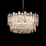 Круглая люстра с хрустальными подвесками на серебряном каркасе Gorgeous Crystal Light варинант исполнения - 8 | Loft Concept в Ростове-на-Дону