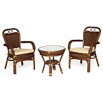 Комплект террасный из ротанга Eloise коричневый варинант исполнения - 1 | Loft Concept в Ростове-на-Дону