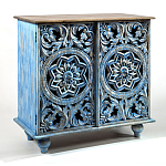 Комод с резным фасадом Blue Carved Chest of Drawers варинант исполнения - 2 | Loft Concept в Ростове-на-Дону