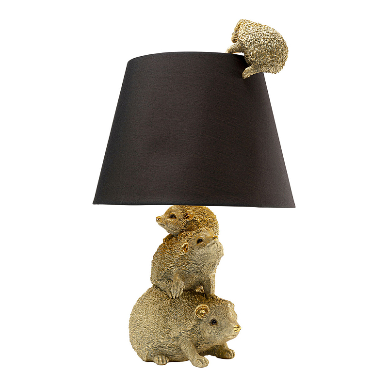 Настольная лампа для детской комнаты Ежики Черный Золотой в Ростове-на-Дону | Loft Concept 