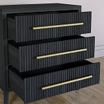 Комод Primo с 3 выдвижными ящиками Черный дуб варинант исполнения - 6 | Loft Concept в Ростове-на-Дону