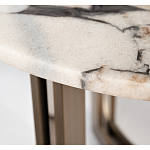 Столик журнальный с круглой мраморной столешницей Unique Stone Design варинант исполнения - 3 | Loft Concept в Ростове-на-Дону