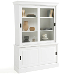 Витрина с раздвижными дверцами Wells Glass Showcase White варинант исполнения - 1 | Loft Concept в Ростове-на-Дону