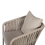 Стул серо-бежевый с декоративным плетением на спинке и подлокотниках Chair Weave варинант исполнения - 8 | Loft Concept в Ростове-на-Дону