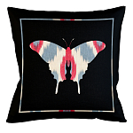 Подушка декоративная бабочка с узором красного и серого цвета Ikat Pattern варинант исполнения - 1 | Loft Concept в Ростове-на-Дону