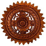 Панно из дерева круглое Flower Panel With Trees варинант исполнения - 1 | Loft Concept в Ростове-на-Дону